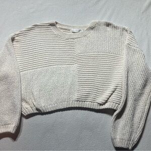 Altar’d State cropped Cozy Cream Sweater